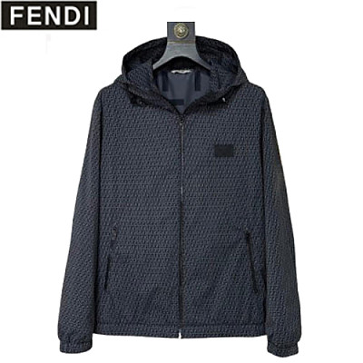 FENDI-081713 펜디 네이비 FF 바람막이 후드 재킷 남성용
