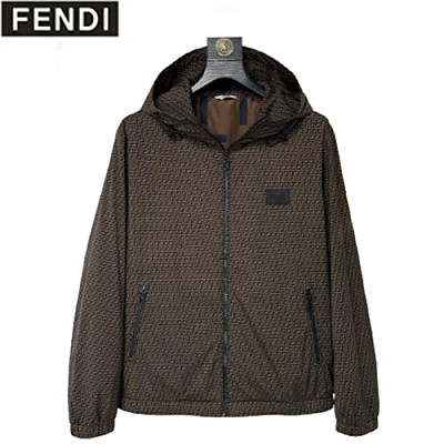 FENDI-081714 펜디 브라운 FF 바람막이 후드 재킷 남성용
