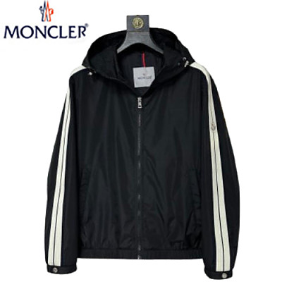 MONCLER-08175 몽클레어 블랙 나일론 바람막이 후드 재킷 남성용
