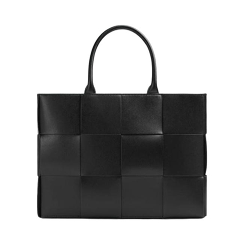 BOTTEGA VENETA-766954 보테가 베네타 블랙 스트랩 장식 스몰 아르코 토트 백