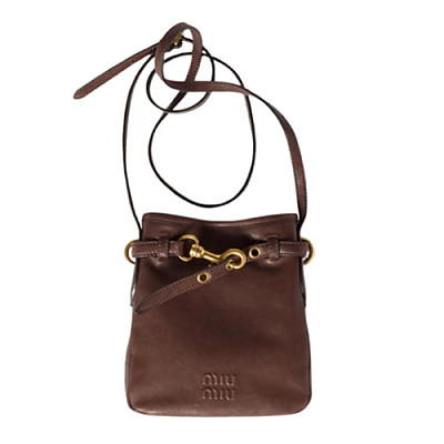 MIUMIU-5NR461 미우미우 브라운 나파 가죽 파우치