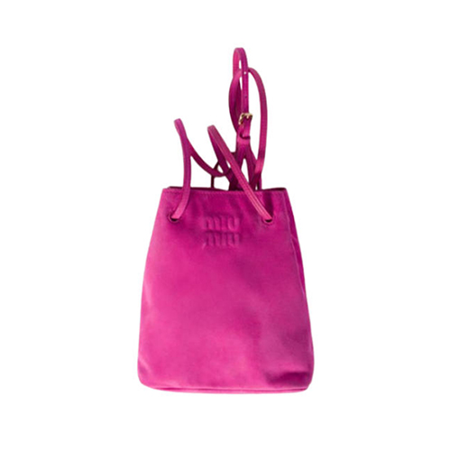 MIUMIU-5NF460 미우미우 핫핑크 스웨이드 파우치