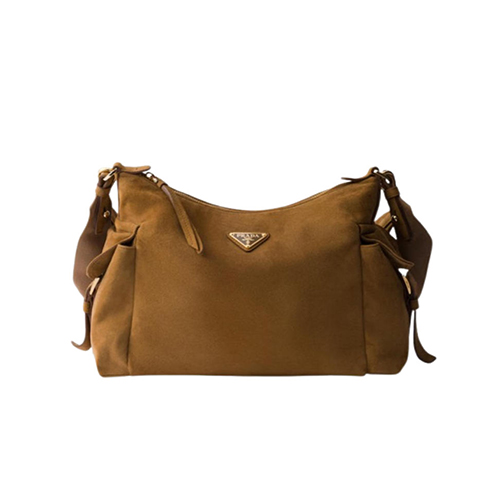 PRADA-1BC264 프라다 시나몬 익스플로어 라지 스웨이드 핸드백