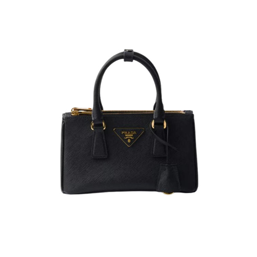 PRADA-1BA916 프라다 블랙 갤러리아 사피아노 가죽 미니백