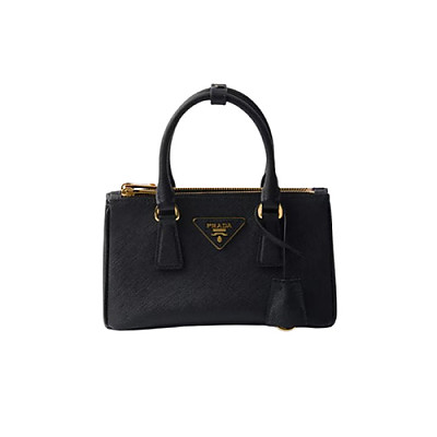 PRADA-1BA916 프라다 블랙 갤러리아 사피아노 가죽 미니백