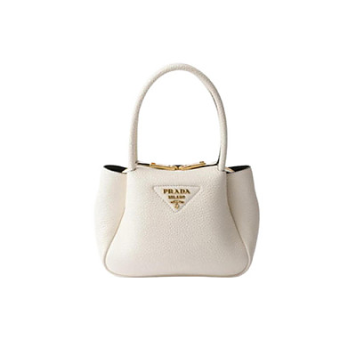 PRADA-1BA362 프라다 화이트 플루 가죽 미니 핸드백