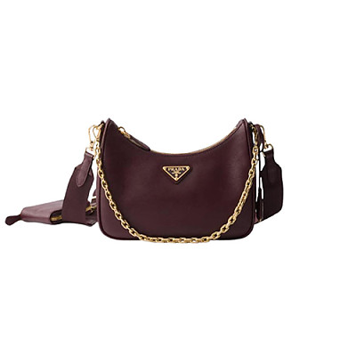PRADA-1BH204 프라다 버건디 리에디션 2005 사피아노 가죽 백