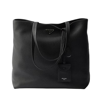 PRADA-2VG130 프라다 블랙 송아지 가죽 토트백