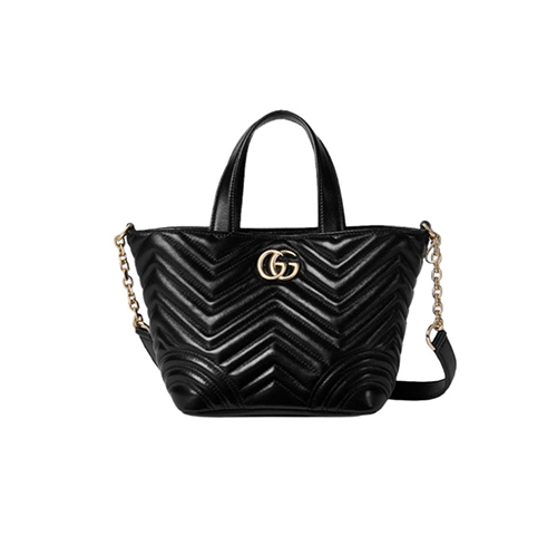 GUCCI-847386 1000 구찌 블랙 GG 마몽 스몰 토트백