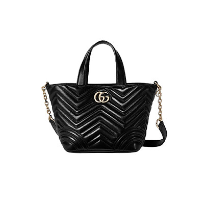 GUCCI-847386 1000 구찌 블랙 GG 마몽 스몰 토트백