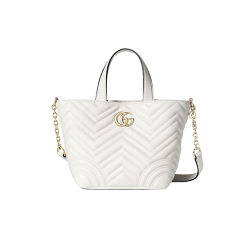 GUCCI-847386  9050 구찌 화이트 GG 마몽 스몰 토트백
