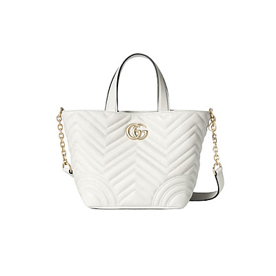 GUCCI-847386  9050 구찌 화이트 GG 마몽 스몰 토트백