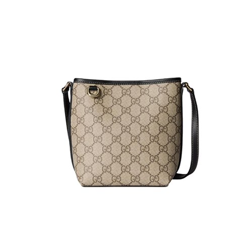 GUCCI-8847090 9741 구찌 베이지/블랙 GG 엠블럼 나노 버킷백