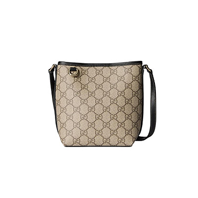 GUCCI-8847090 9741 구찌 베이지/블랙 GG 엠블럼 나노 버킷백