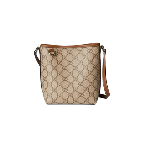 GUCCI-847090 9758 구찌 베이지/브라운 GG 엠블럼 나노 버킷백