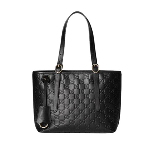 GUCCI-847456 1000 구찌 블랙 GG 엠블럼 미디엄 토트백