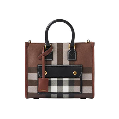 BURBERRY-81122281 버버리 브라운 미니 프레야 토트