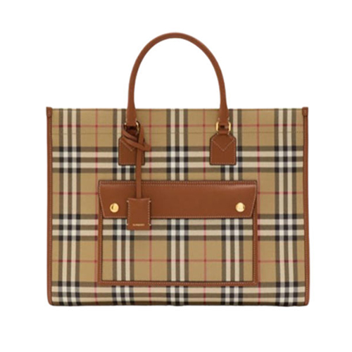 BURBERRY-80975681 버버리 베이지 미디엄 프레야 토트