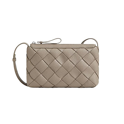 BOTTEGA VENETA-837112 보테가 베네타 라임스톤 디아고 지퍼 메신저 백