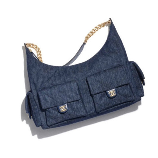 [스페셜오더]CHANEL-101219 샤넬 데님 블루 맥시 호보백 미디엄 제니백