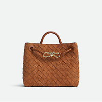 [스페셜오더]BOTTEGA VENETA-743568 보테가 베네타 페일 브라운 안디아모 스몰 탑 핸들 백 25CM(766014 동일제품)