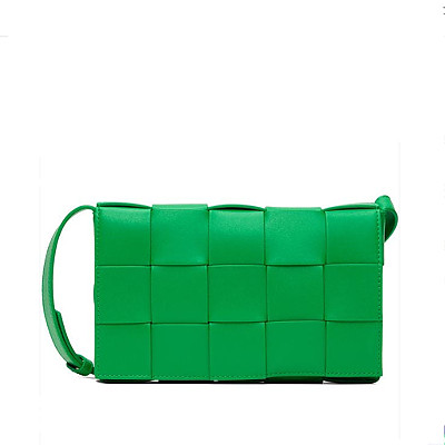 [스페셜오더]BOTTEGA VENETA-708768 보테가 베네타 그린/블랙 인트레치오 위빙 카세트백 23CM