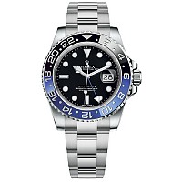 [스페셜오더]ROLEX-로렉스 GMT-마스터 II 세라믹 베젤 스틸 블랙다이얼 이미테이션시계40mm