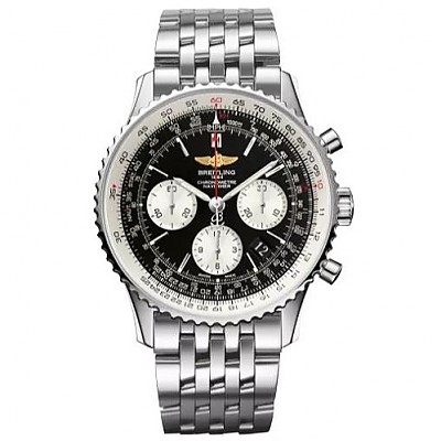 [스페셜오더]BREITLING-브라이틀링 내비타이머 크로노그래프 GMT 스틸 블랙 46mm