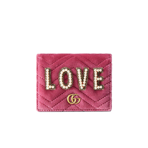 GUCCI-466492 3520 구찌 브라이트 그린 GG 마몽 카드 케이스 지갑