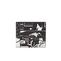 [스페셜오더]PRADA-2MO513 프라다 블랙 사피아노가죽 인타르시아 블루/레드 장식 반지갑