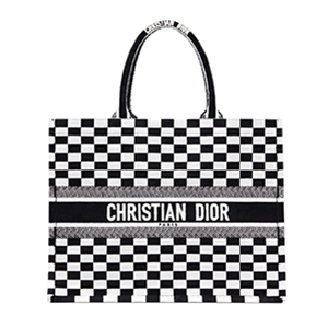 DIOR-디올 에크루/그레이 Oblique 자수 Dior Book Tote 라지 토트백 42cm - M1286ZRIW_M20I
