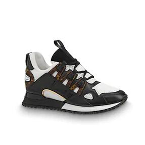 LOUIS VUITTON-1ADG6B 루이비통 블랙 송아지 가죽 모노그램 런 어웨이 스니커즈 남성용