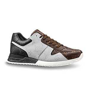 LOUIS VUITTON-1ADG6B 루이비통 블랙 송아지 가죽 모노그램 런 어웨이 스니커즈 남성용