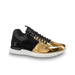 LOUIS VUITTON-1ADG6B 루이비통 블랙 송아지 가죽 모노그램 런 어웨이 스니커즈 남성용