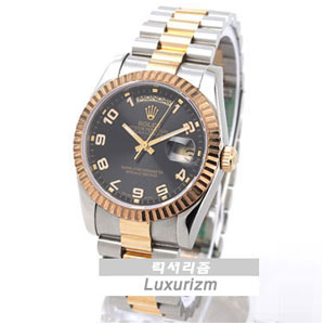 로렉스-88904 데이데이트 프레지던트 SWISS ETA2892 로즈골드 Combi 블랙