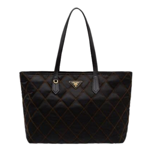 PRADA-1BG085 프라다 퀼트 패브릭 토트백