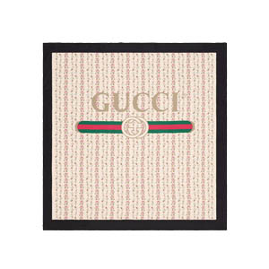 GUCCI-499123 9260 구찌 로고 로즈 프린트 실크 스카프