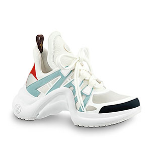 LOUIS VUITTON-1ACL0H 루이비통 핑크 모노그램 데님 LV 아치라이트 스니커즈 여성용