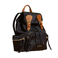 [스페셜오더]BURBERRY-40682871 버버리 라지 런던 프린트 캔버스 가죽 럭색